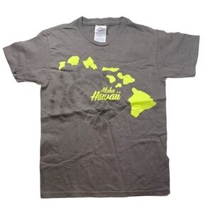 Delta Hawaii Souvenir Gray Island Boys Tee Small Vacation Holiday